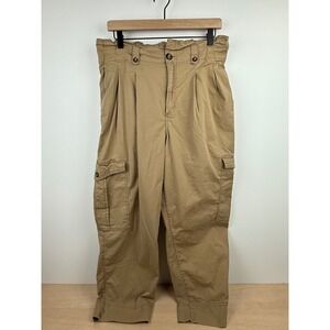 Madewell Tan Paperbag Waist Cargo Pants Size 14